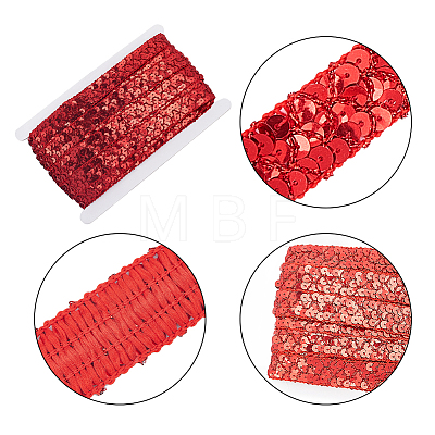 Plastic Paillette Elastic Beads OCOR-WH0079-78F-1