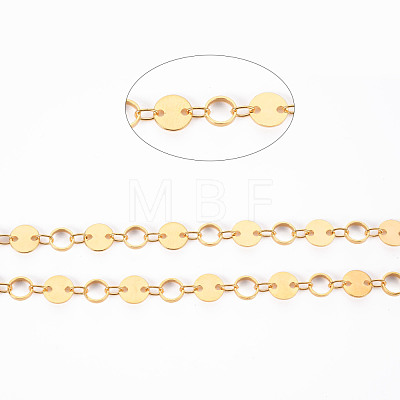 Handmade Brass Flat Sequin Chains CHC-S012-103-1