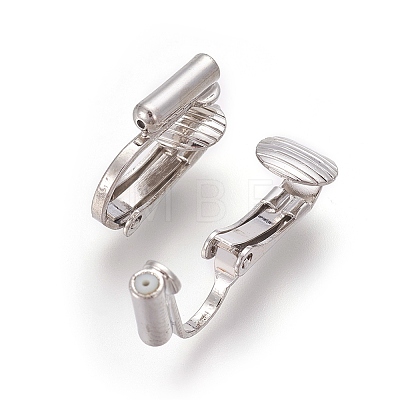 Brass Clip-on Earrings Findings X-KK-L175-01P-1
