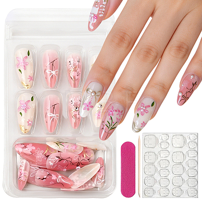 1Set Plastic Full Cover Press On False Nails MRMJ-CP0001-68-1