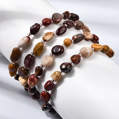 Natural Mookaite Beads Bracelets GG-CBA05D5-02A-01-1