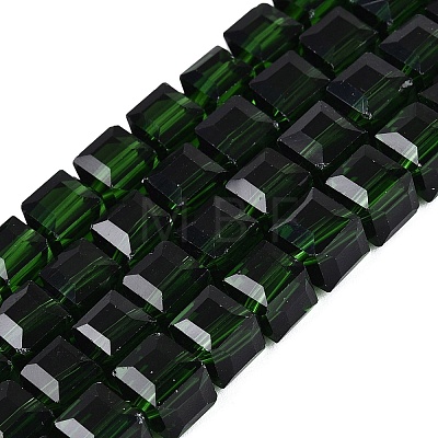 Transparent Glass Beads Strands GLAA-R041-8x8mm-A17-1