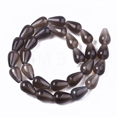 Natural Grey Agate Beads Strands G-T131-29-1