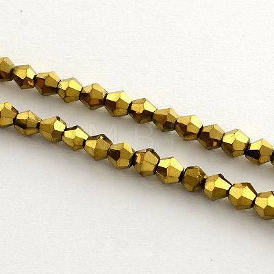 Electroplate Glass Bead Strands X-EGLA-R094-3mm-01-1