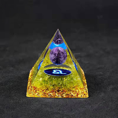 Orgonite Pyramid Resin Energy Generators with Constellation G-PW0007-082G-1