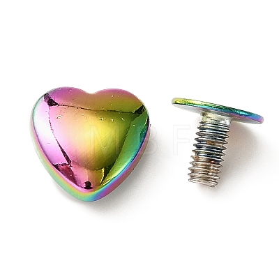 Heart Shape Zinc Alloy Decoration Screwback Stud Rivets FIND-WH0128-64M-1