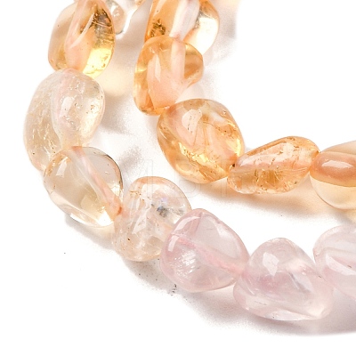 Natural Rose Quartz & Citrine Beads Strands G-L610-B10-01-1