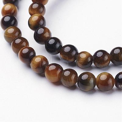 Natural Tiger Eye Beads Strands GSR4mmC014-AB+-1