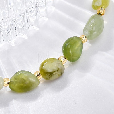 Natural Xiuyan Jade Beaded Bracelets for Women G-P563-07P-09-1