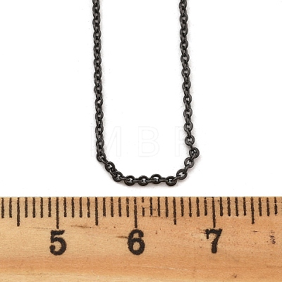 Brass Rolo Chains Necklaces for Women NJEW-D302-45B-1