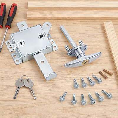 2 Sets 2 Styles Iron Garage Door Slide Lock FIND-TW0001-03-1