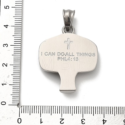 304 Stainless Steel Pendants STAS-Z126-07AS-1