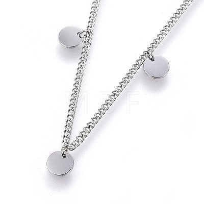 304 Stainless Steel Charms Necklaces NJEW-H497-11-1