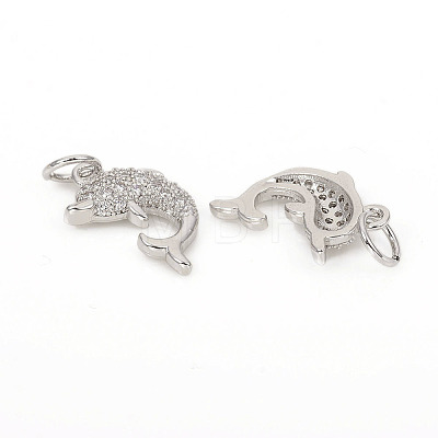 Brass Micro Pave Cubic Zirconia Charms LS-ZIRC-L096-09P-1