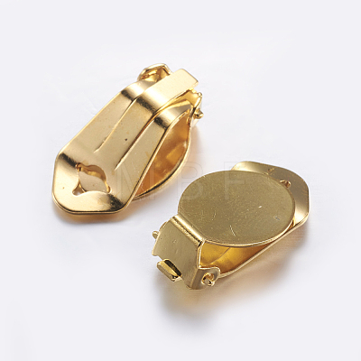 Brass Clip-on Earring Settings KK-K197-67-1