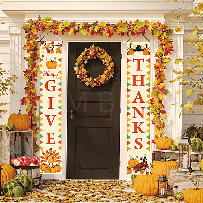 Hanging Polyester Sign for Home Office Front Door Porch Welcome Decorations HJEW-WH0011-20B-1
