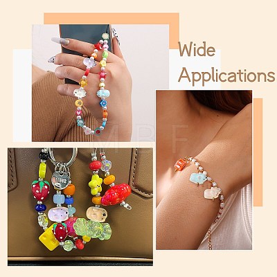 15Pcs 5 Colors Handmade Porcelain Beads PORC-CJ0001-57-1