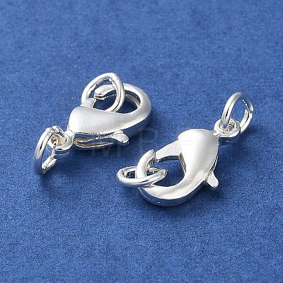 Rack Plating Brass Lobster Claw Clasps KK-F090-26S-01-1