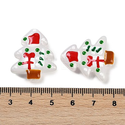 Christmas Theme Handmade Lampwork Beads LAMP-I027-07O-1