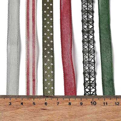18 Yards 6 Styles Polyester Ribbon SRIB-C001-G02-1