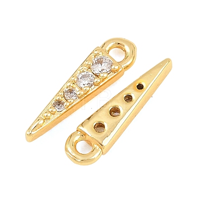 Brass Micro Pave Cubic Zirconia Charms KK-F927-22G-1