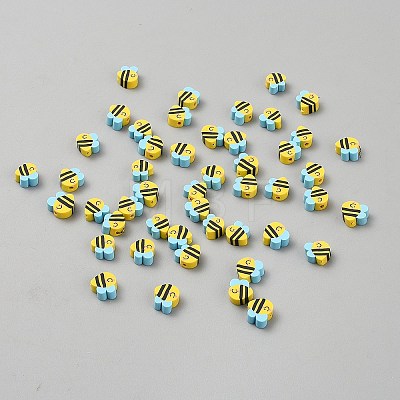 Handmade Polymer Clay Beads CLAY-TAC0015-03-1
