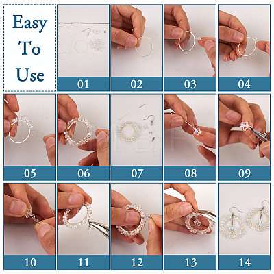 DIY Wire Wrap Earring Making Kit DIY-TA0004-87-1