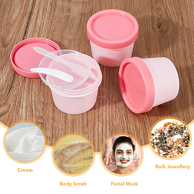 BENECREAT 12Pcs Empty PP Plastic Facial Mask Cosmetic Cream Jars DIY-BC0012-81A-1