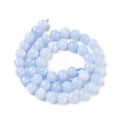 Natural White Jade Beads Strands G-I222-8mm-02-1
