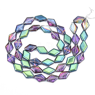 Electroplate Glass Beads Strands EGLA-N008-009-1