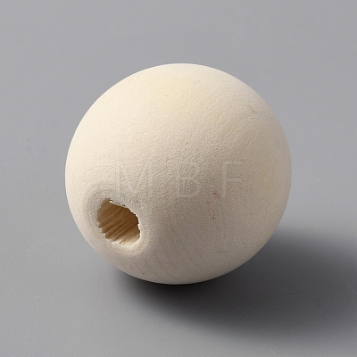 Round Printed Wood Beads WOOD-WH0036-05B-1