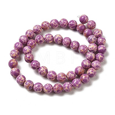 Synthetic Imperial Jasper Dyed Beads Strands G-P507-01A-06-1