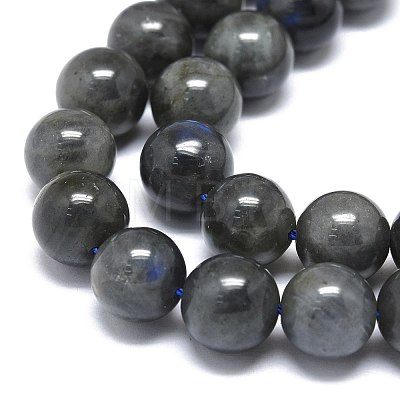 Natural Larvikite Beads Strands G-O201A-07C-1