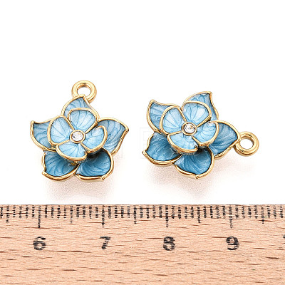 304 Stainless Steel Enamel Pendants STAS-N124-34B-G-1