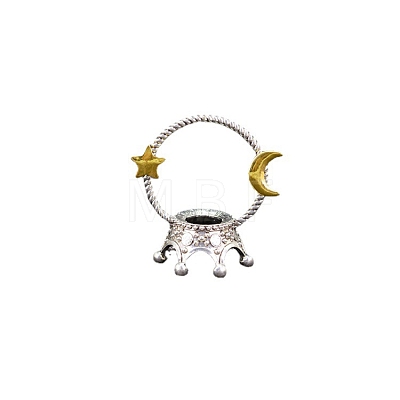 Moon Star Alloy Crystal Ball Holders PW-WG19639-03-1