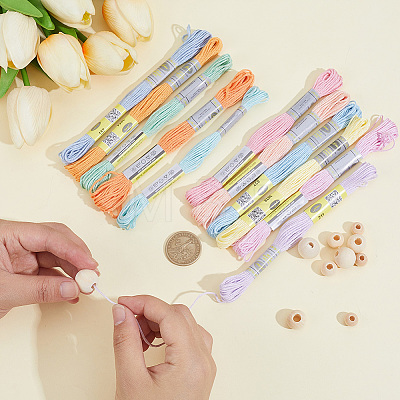 12Skeins 12 Colors Cotton Embroidery Floss OCOR-CY0004-93-1