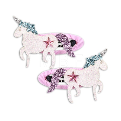 Cloth Covered Snap Hair Clips PW-WG79183-04-1