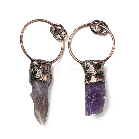 Natural Amethyst Big Pendants G-H332-06R-01-1