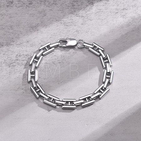 304 Stainless Steel Link Chain Bracelets for Men WGDE8BC-01-1