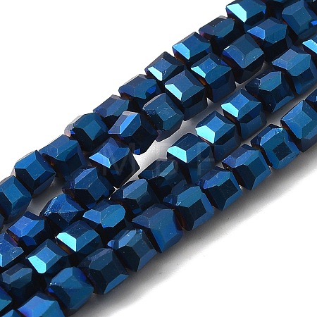 Electroplate Glass Beads Strands EGLA-D018-4x4mm-55-1