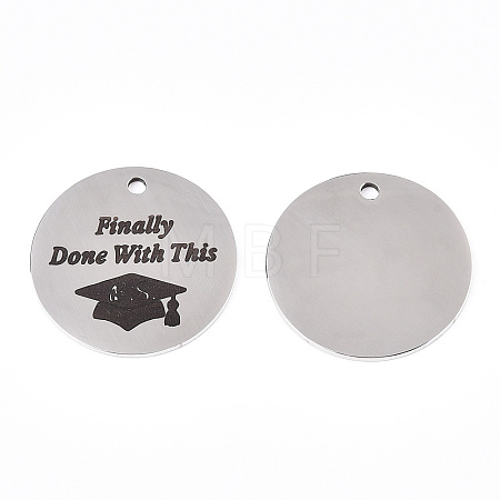 Non-Tarnish 201 Stainless Steel Pendants STAS-T064-38P-27-1