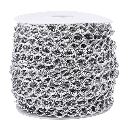 Aluminium Textured Curb Chains CHA-T001-43S-1