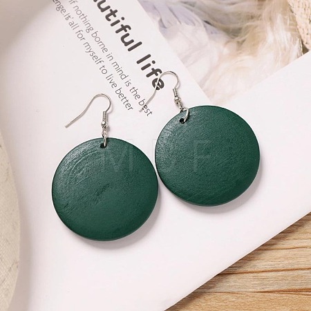 Alloy Wood Dangle Earrings FS-WG9E4F8-05-1