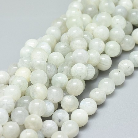 Natural Rainbow Moonstone Beads Strands G-F674-08-8mm-1