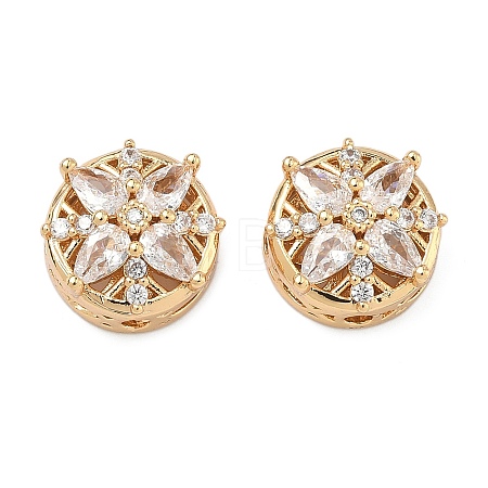 Brass Pave Clear Cubic Zirconia Multi-Strands Links KK-B172-06G-1