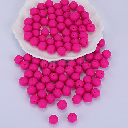 Round Silicone Focal Beads SI-JX0046A-35-1
