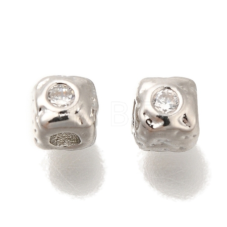 Brass Micro Pave Cubic Zirconia KK-Q001-03P-01-1