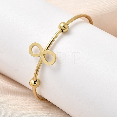 201 Stainless Steel Cuff Bangles BJEW-Z151-02G-01-1