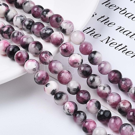 Natural Dyed Persian Jade Gemstone Bead Strands G-R271-8mm-XP13-1