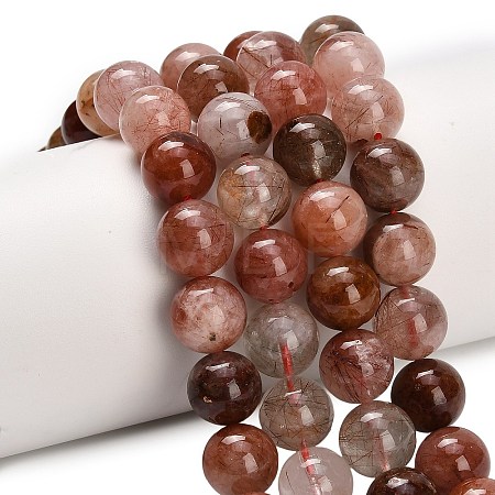 Natural Red Rutilated Quartz Beads Strands G-G300-A02-10mm-1